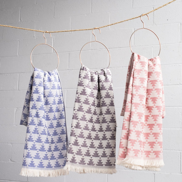 Three versions of Freya Turkish bath towel together Urban Pera