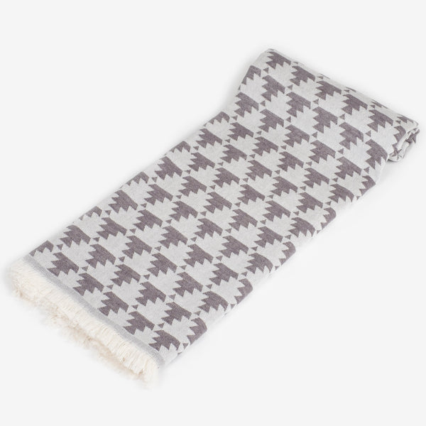 Crown patterns of anthracite Freya Turkish bath towel Urban Pera